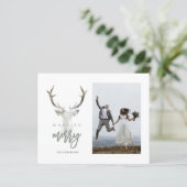 Begroting Gehuwd en Merry Rustic Deer Holiday (Staand voorkant)
