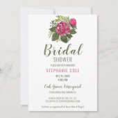 Begroting gekleurde Floral Bridal Shower Invitatio Kaart (Voorkant)