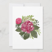 Begroting gekleurde Floral Bridal Shower Invitatio Kaart (Achterkant)