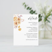 Begroting: Gele Golden Floral Boho - Gegevens (Staand voorkant)