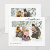 Begroting Gelukkig Nieuwjaar 2 Fotovakantie Kaart (Voorkant / Achterkant)