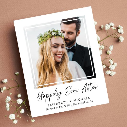 Begroting gelukkig ooit na ontvangst van het fotoh