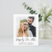 Begroting gelukkig ooit na ontvangst van het fotoh (Staand voorkant)