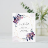 Begroting Geometrische Lijst Paarse Floral sparen  (Staand voorkant)