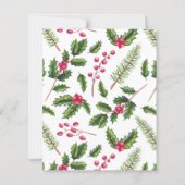 BEGROTING Gepersonaliseerde kerstfoto Holly Wreato (Achterkant)