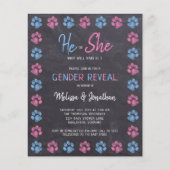 Begroting Geslacht Verf Afdrukken Blauw Roze (Voorkant)