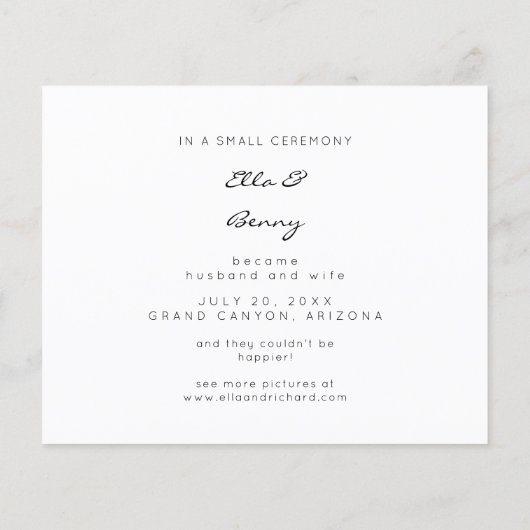 Begroting gewoon gehuwd door de aankondiging van h flyer (Achterkant)