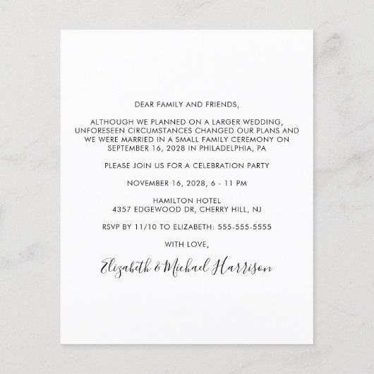 Begroting gewoon gehuwde foto-weduwschap (Achterkant)