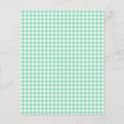 Begroting Gingham Pset in Mint Green Baby shower (Achterkant)