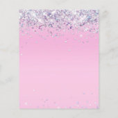 Begroting Glitter 12th Birthday Party Invitation (Achterkant)