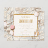 Begroting Glitter 50th Party Birthday Invitation (Voorkant / Achterkant)