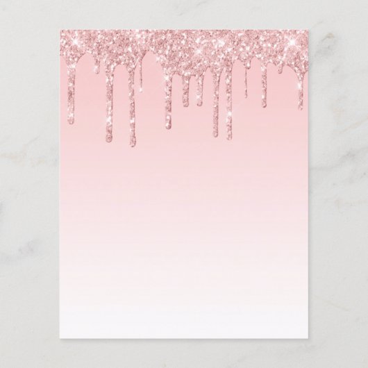 Begroting Glitter Drip Pink 30th Birthday Invitati (Achterkant)