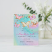 Begroting Glitter Pink Paars Butterflies Baby show (Staand voorkant)