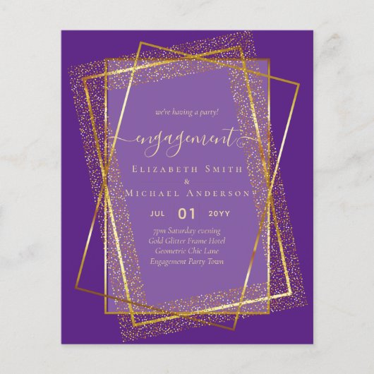BEGROTING Glitzy Glam ENGAGEMENT Party (Voorkant)