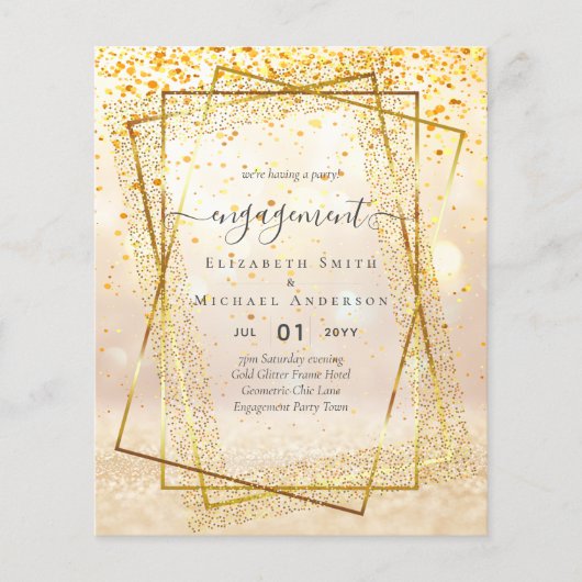 BEGROTING Glitzy Glam ENGAGEMENT Party (Voorkant)