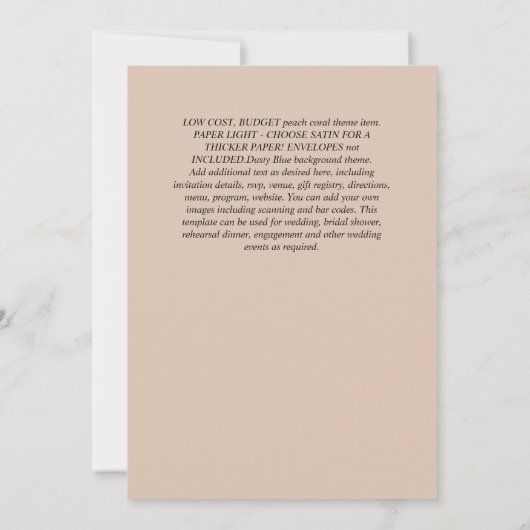 BEGROTING Glitzy Glam ENGAGEMENT Party Kaart (Achterkant)