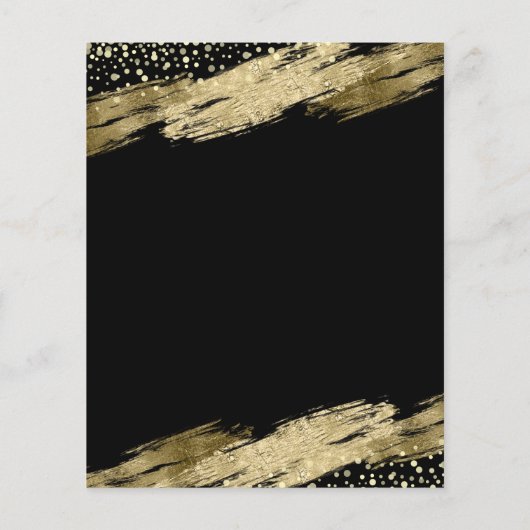 Begroting Gold Black - uitnodiging voor 50e verjaa (Achterkant)