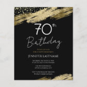 Begroting Gold Black - uitnodiging voor de 70e ver (Voorkant)