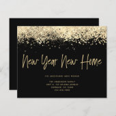 BEGROTING Gold Glitter - Nieuwjaar nieuwe Kaart vo (Voorkant / Achterkant)