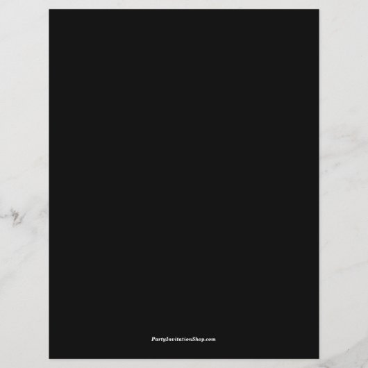 Begroting Gothic Skull Halloween Uitnodigingen (Achterkant)