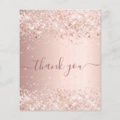 BEGROTING Goud roos goudglitter stof bedankt (Voorkant)