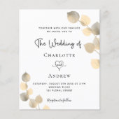 Begroting gouden eucalyptusuitnodiging (Voorkant)