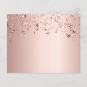 Begroting gouden sterren voor het roos op de geboo flyer (Achterkant)