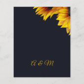 Begroting gouden zonnebloemen moderne huwelijksuit (Achterkant)