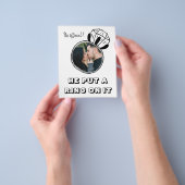 Begroting grappig foto QR CODE verloving bekendmak Flyer (Hand)