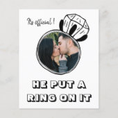 Begroting grappig foto QR CODE verloving bekendmak Flyer (Voorkant)