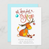 Begroting grappig Oh, wat een jaar vakantie-Kaart (Voorkant / Achterkant)