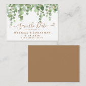 Begroting Greenery Eucalyptus B Wedding Save the D Notitiekaartje (Voorkant / Achterkant)