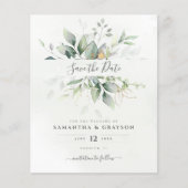Begroting Greenery Eucalyptus Wedding Save the Dat (Voorkant)