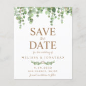 Begroting Greenery Eucalyptus Wedding Save the Dat (Voorkant)