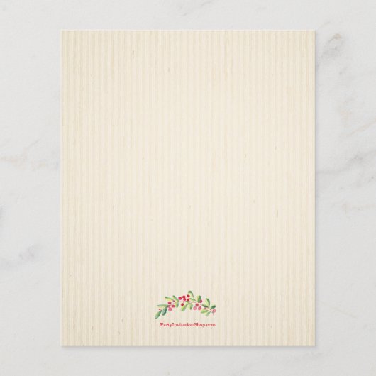 Begroting Greenery Kerstmis sparen de Datum Flyer (Achterkant)