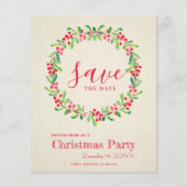 Begroting Greenery Kerstmis sparen de Datum Flyer (Voorkant)
