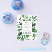 Begroting Greenery Leafy Modern Wedding Flyer (Enkel)