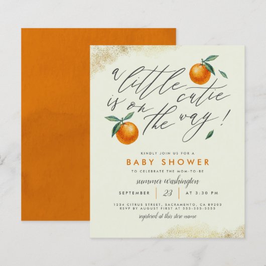 Begroting Groen Een kleine besnoeiing Oranje Baby  (Voorkant / Achterkant)