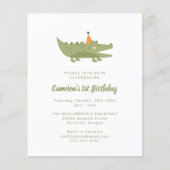 Begroting groene krokodil 1e uitnodiging van de da (Voorkant)