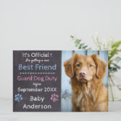 Begroting Guard Dog Zwangerschap Aankondiging (Staand voorkant)