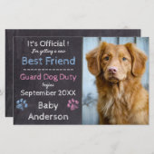 Begroting Guard Dog Zwangerschap Aankondiging (Voorkant / Achterkant)