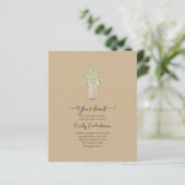 BEGROTING Gypsophila Mason Jar Modern Minimum WEDD (Staand voorkant)