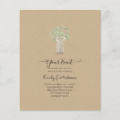 BEGROTING Gypsophila Mason Jar Modern Minimum WEDD (Voorkant)