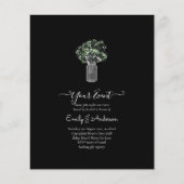 BEGROTING Gypsophila Mason Jar Modern Minimum WEDD Flyer (Voorkant)