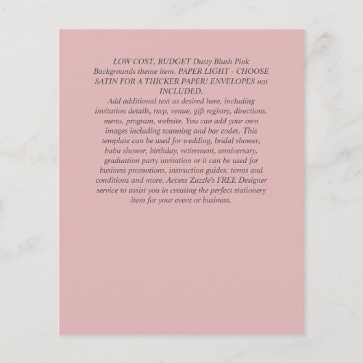 BEGROTING Gypsophila Mason Jar Modern Minimum WEDD Flyer (Achterkant)