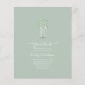 BEGROTING Gypsophila Mason Jar Modern Minimum WEDD Flyer (Voorkant)