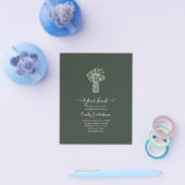 BEGROTING Gypsophila Mason Jar Modern Minimum WEDD Flyer (Enkel)