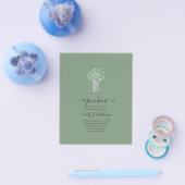 BEGROTING Gypsophila Mason Jar Modern Minimum WEDD Flyer (Enkel)