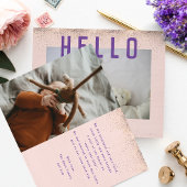 Begroting Hallo Aankondiging geboorte Baby foto ge Flyer