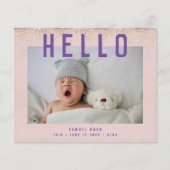 Begroting Hallo Aankondiging geboorte Baby foto ge Flyer (Voorkant)
